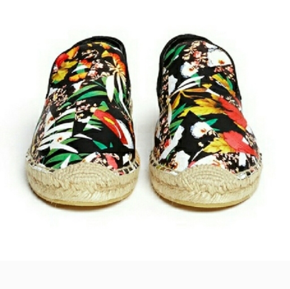 Ash Geo Floral Espadrille Slip-On Shoes - Picture 1 of 11